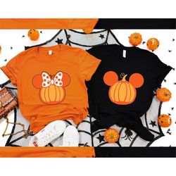 Pumpkin Mickey Minnie Head Halloween Shirt, Mickey Pumpkin Shirt, Disneyland Halloween Shirt, Disney Spooky Shirt, Disne