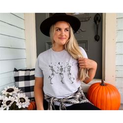 Halloween Dancing Skeletons Shirt, Skeletons Halloween T-shirt, Funny Halloween Shirt, Halloween Party Shirts, Happy Ske