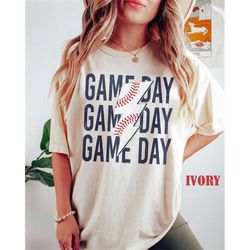Comfort Colors Baseball Lighting Gameday Shirt, Game Day Shirt, Gameday Sports Mama, Baseball Game Season, Baseball Gift