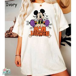 Halloween Mickey Mouse Comfort Colors Shirt, Halloween spooky girl boy shirt, Disney Family matching T-shirt, Halloween