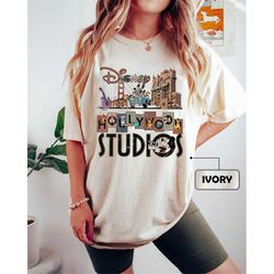 Comfort Colors Vintage Disney Hollywood Studios Shirt, Disney Characters, Hollywood Studios Trip Shirt,Disney Family Vac