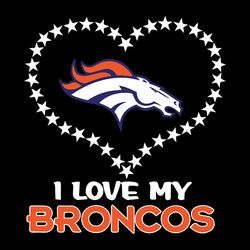 I Love My Heart Denver Broncos,NFL Svg, Football Svg, Cricut File, Svg