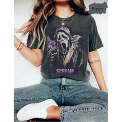 Vintage Ghostface Shirt Comfort Color, Scream Shirt, Horror Ghostface Shirt, Horror Movie Tee, Halloween Shirt, Retro Re
