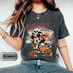 Nightmare On Main Street Mickey Minnie Shirt, Disney Halloween Shirt, Disney Spooky Shirt, Disney Halloween Party Shirt,