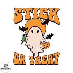 Nurse Halloween Stick Or Treat Spooky Season SVG File