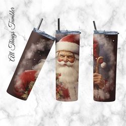 Santa White Christmas , 20oz Sublimation Bundle, Sublimation Wraps, Sublimation Instant Download, Png