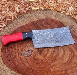 Smart Hand Forged Chef Cleaver | Chef Chopper| Damascus Cleaver | Curved Blade Cleaverti