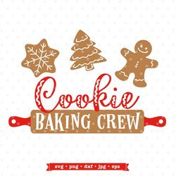 Christmas SVG file, Cookie Baking Crew SVG file, Christmas Apron SVG design, Christmas Cookie svg, Christmas baking crew