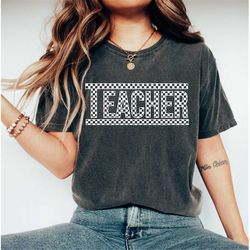 Teacher Shirt, Teacher Tees, Teacher T-Shirt, Trendy Retro Teacher Top, Teacher Gift, Teachers Back To School Shirt, Fif
