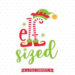 Elf Sized SVG file, Kids Christmas shirt vinyl cut file, Elf SVG file, Christmas Tshirt iron on file, Christmas svg, Kid
