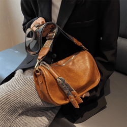 fashion oil wax cowhide messenger bag