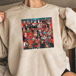 Vintage Horror Movies Characters Shirt, Retro Halloween Characters Sweatshirt, Scary Halloween Party Sweater, Halloween