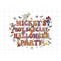 Halloween Svg, Not So Scary, Mouse And Friends, Spooky Vibes Svg, Boo Svg, Trick Or Treat Svg, Skeleton, Halloween Famil