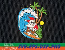 Christmas im July | Summer Santa Claus Beach Hawaii Surf Svg, Eps, Png, Dxf, Digital Download