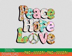 PEACE SIGN LOVE 60s 70s Tie Dye Hippie Halloween PNG Digital Download