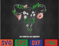 Floral No Uterus No Opinion Women's Rights PNG Digital Download