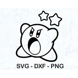 Kirby SVG Cut File PNG DXF High Quality Easy to Use Instant Download Digital File