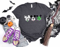 Mickey Heads Halloween Shirt, Mickey Horror Movie