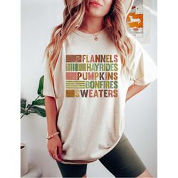 Fall Things Shirt, Womens Fall Shirt, Flannels Hayrides Pumpkins Bonfires Sweaters, Autumn Shirt, Fall Tees, Fall Appare