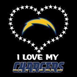 I Love My Heart Los Angeles Chargers,NFL Svg, Football Svg, Cricut File, Svg