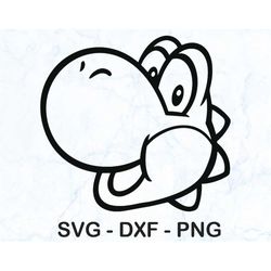 Yoshi SVG Cut File PNG DXF High Quality Easy to Use Instant Download Digital File 1