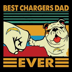 Dad Ever And Dog Fan Los Angeles Chargers,NFL Svg, Football Svg, Cricut File, Svg