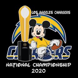National Championship 2020 Mickey Los Angeles Chargers,NFL Svg, Football Svg, Cricut File, Svg