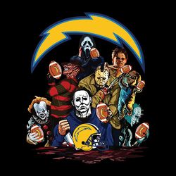 Horror Movie Fan Los Angeles Chargers, NFL Svg, Football Svg, Cricut File, Svg