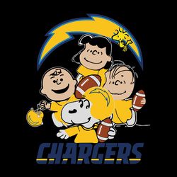 Snoopy The Peanuts Los Angeles Chargers, NFL Svg, Football Svg, Cricut File, Svg