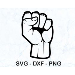 Fist SVG Cut File PNG DXF High Quality Easy to Use Instant Download Digital File