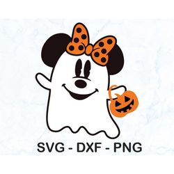 Halloween Girl Ghost Mouse Ear Inspiration Magicial SVG Cut File PNG DXF High Quality Easy to Use Instant Download Digit