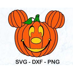 Halloween Pumpkin Boy Mouse Ears Inspiration Magicial SVG Cut File PNG DXF High Quality Easy to Use Instant Download Dig