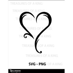 Heart, Heart svg, Digital Heart Outline, PNG, SVG File