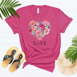 Valentines Couples Shirt, Double Heart Shirt, Valentine's Day Shirt for Women, Valentines Party Shirt, Women Love T-Shir