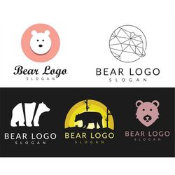 bear logo, unique bear logo templates ,  bear head logo, bear svg, bear silhouette, bear clipart, bear icon collection,