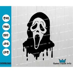 Ghostface svg, Scream mask svg png dxf, horror ghost svg , scary halloween grim reaper, print cut file cricut, silhouett
