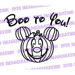 Boo to You Mickey Pumpkin | Halloween | Pumpkin | SVG | PNG | PDF | Digital File