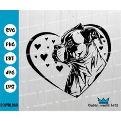 Boxer svg,Boxer breed png clip art,vector love dog cuttable cricut digital design,Wall Art T-shirt Graphics,Silhouette C