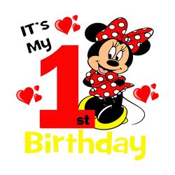 Happy My First Birthday Minnie SVG, Minnie Mouse Birthday SVG