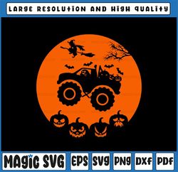 Truck or Tre-at Skeleton Svg, Monster Truck Moon Candy Svg, Kids Halloween SVG,Spooky Svg, Ghost Svg, Png, Svg Files for