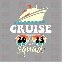 Cruise Squad 2023 Summer Vacation Family Friend Travel Group PNG , Png Digital Sublimation Download, Great for Summer Fa