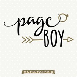 Page Boy SVG file, DIY Bridal Party Gift, Wedding svg design, Bridal Party Shirt SVG file, Bridal Party Iron on file, Co