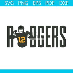 Rodgers Svg, Sport Svg, Green Bay Football Team Svg, Rodgers Green Bay Football Svg, Rodgers Fans Svg, Rodgers Lovers Sv