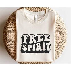 Free spirit svg, Hippie svg, Wild and free svg, Retro t-shirt sublimation png, Positive sayings svg, Bohemian svg, Trend