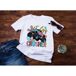 Egg Crusher Easter Shirt Shirt, Crushing Eggs Monster Truck, Easter Shirt, Easter Holiday Shirt, Boys Graphic Easter Tee