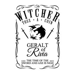 Geralt Rivia Witcher Sticker SVG, Witcher Video Game SVG