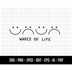 COD394- Waves of life svg/waves of life Wall Decor SVG/svg-pdf-ai-eps-png-jpg-dxf/Cut Files Cricut/Silhouette