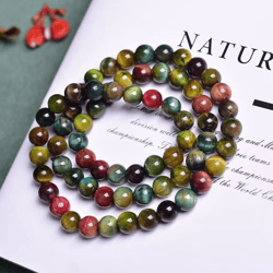 Natural Color Tiger Eye Three-ring Bracelet DIY Handmade Ornament Accessories