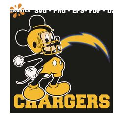 Mickey Los Angeles Chargers Football Team Svg, Sport Svg, Los Angeles Chargers Football Team Svg, Mickey Svg, Los Angele