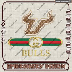 NCAA South Florida Bulls Gucci Embroidery Design, NCAA Embroidery Files, NCAA Machine Embroidery. Digital File